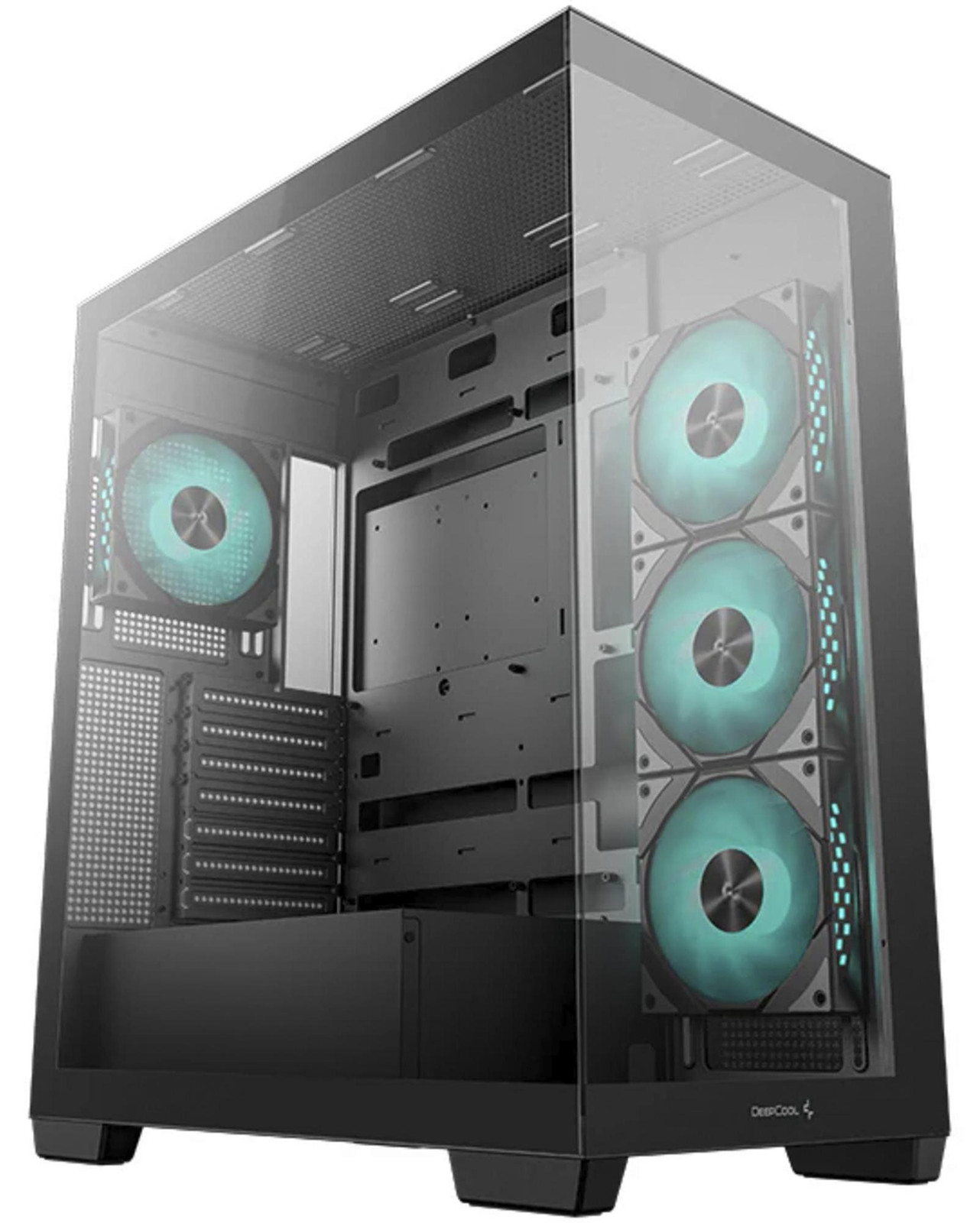 DeepCool CG580 4F behuizing in zwart met 2 gehard glas panelen