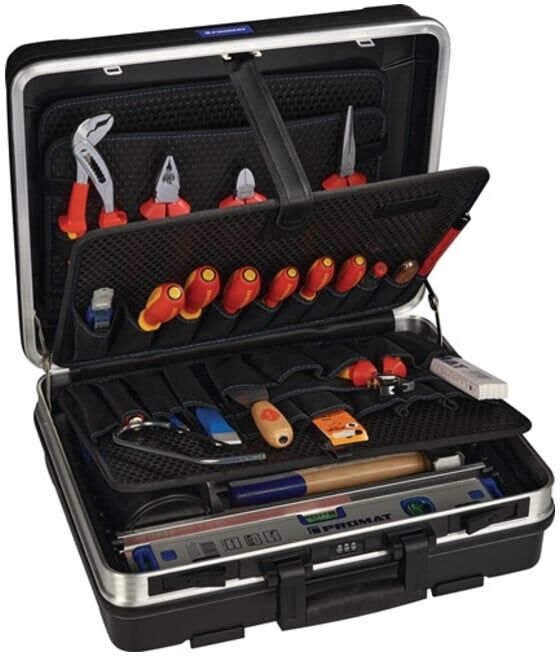 Assortiment d'outils iqs 46 pièces pour électricien avec DUSPOL ANALOG et DUTEST PRO ; Industrial Quality Supplies (S4000820303)