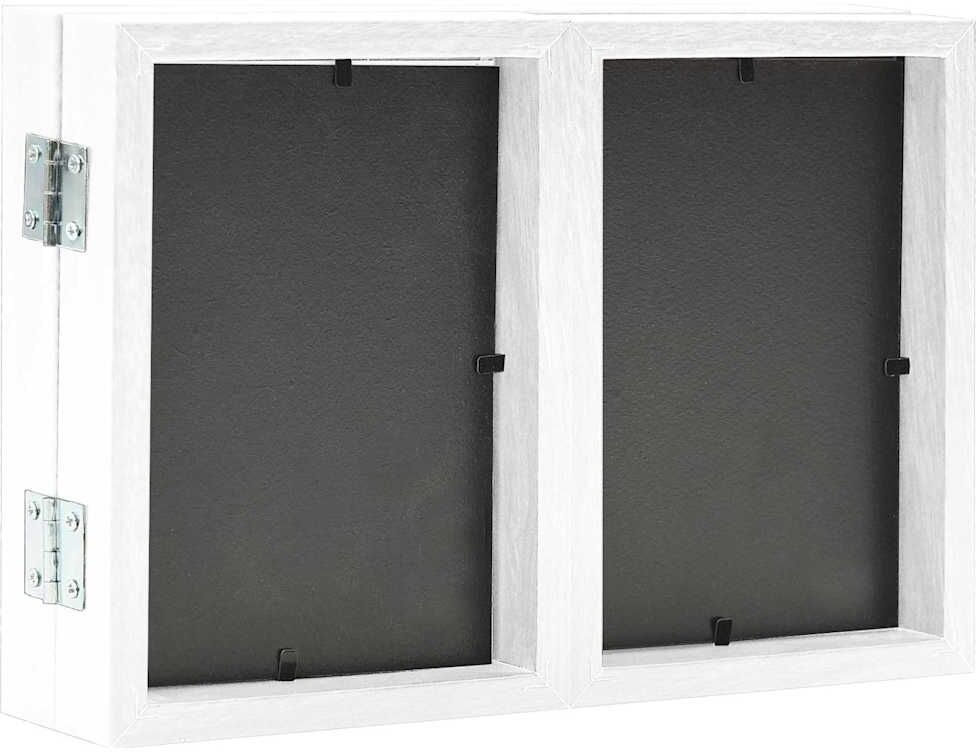 vidaXL Cadre photo dépliable Blanc 28x18 cm+2x(13x18 cm)