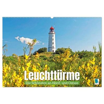 Leuchttürme: Die Schönsten an Nord- und Ostsee (Wandkalender 2026 DIN A2 quer), CALVENDO Monatskalender