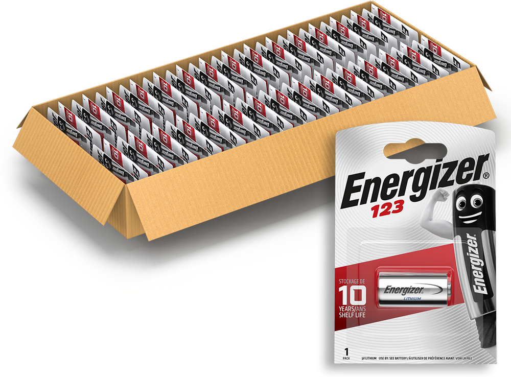 Energizer 123 CR123A Lithium Battery   60 Pack