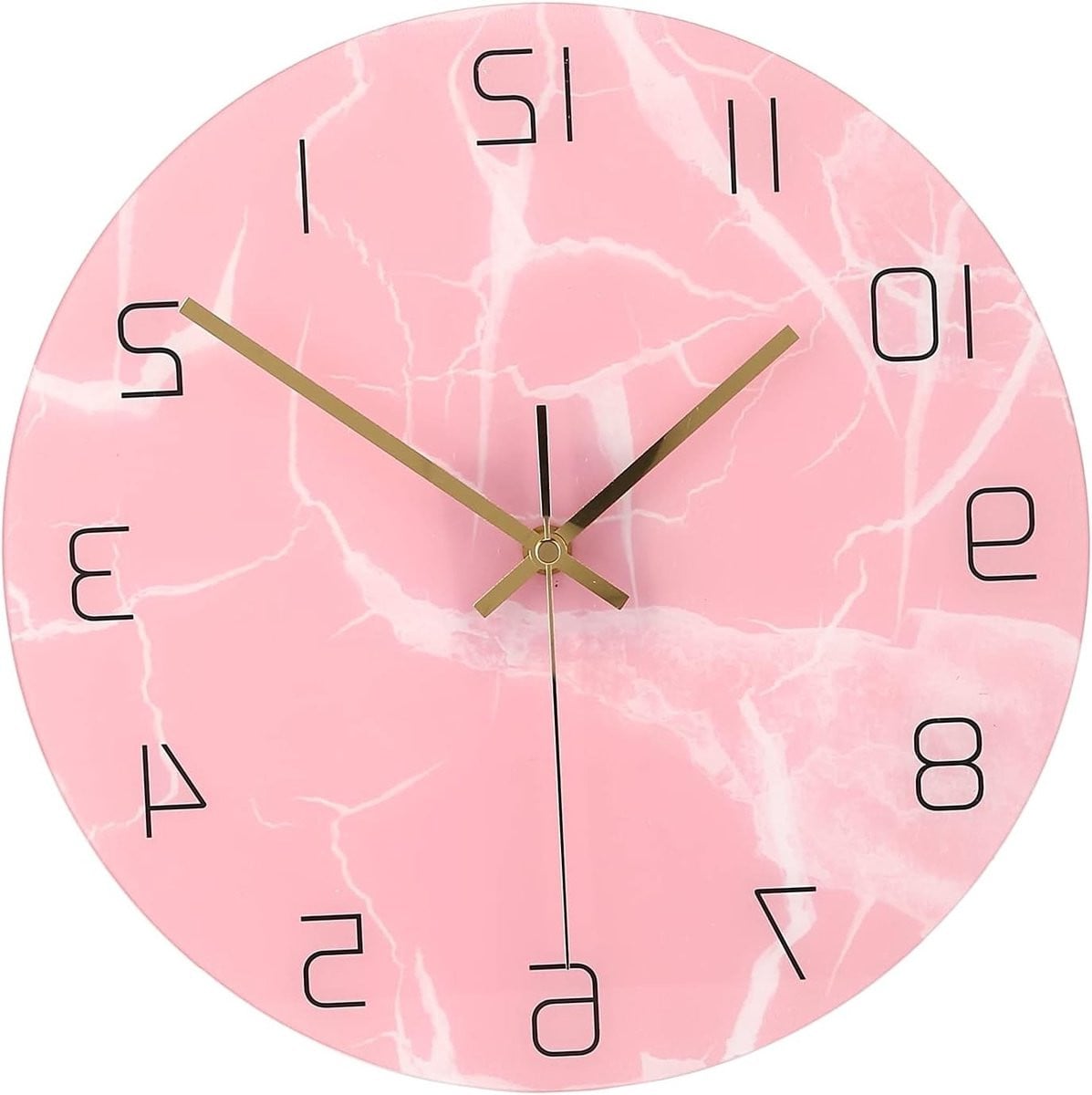 Allecto Stille Wandklok - Vintage Look - Roze - Analoog