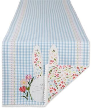 DII Happy Bunny Reversible Table Runner 14x72 inch