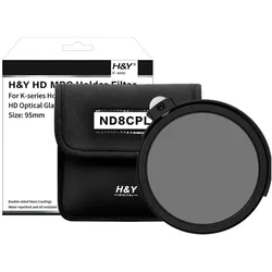 H&Y K-Series ND8/CPol Filter (HY-KNC8) (95 mm, Neutral Color Filter), Objektivfilter, Schwarz
