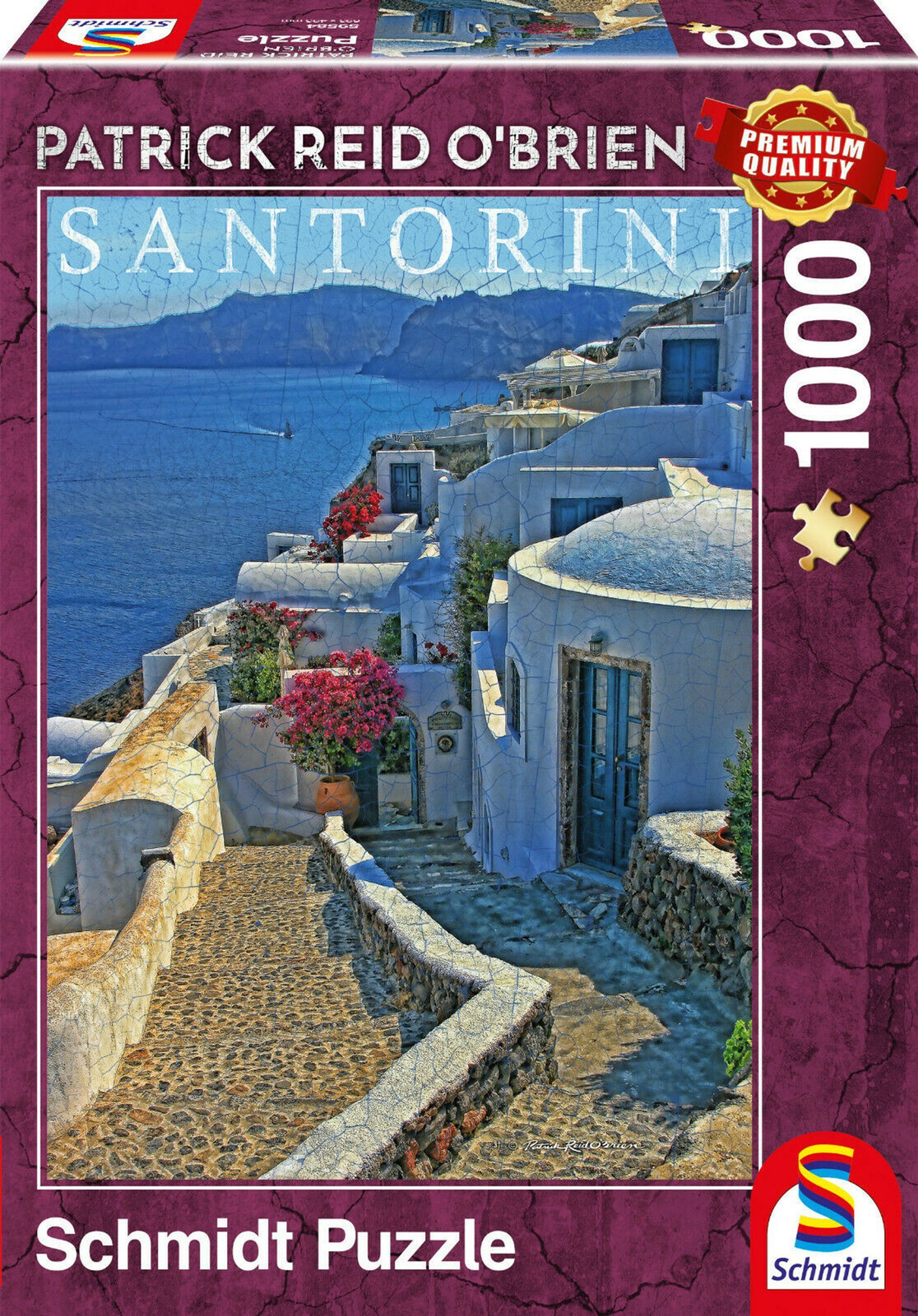 Schmidt Spiele Puzzel Santorini door Patrick Reid O'Brien - 1000 stukjes