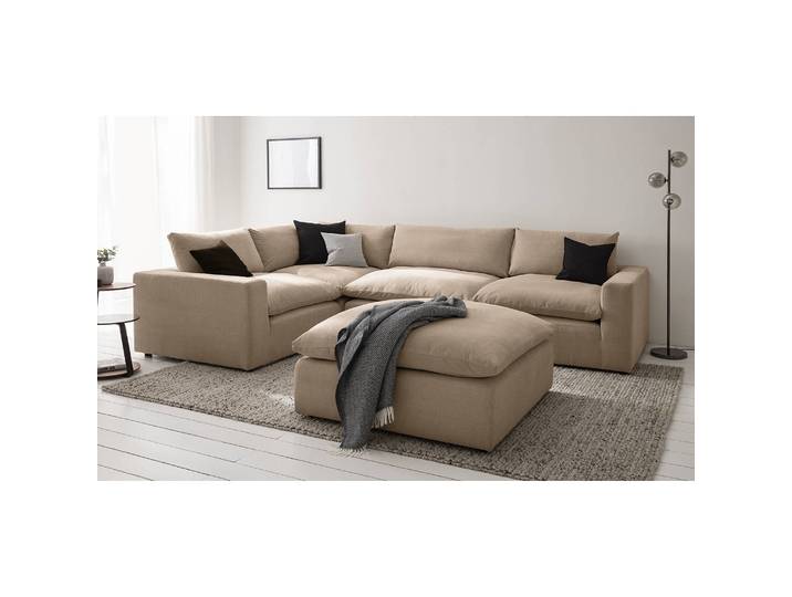 Repose-pieds Velada 102cm Gris/Cappuccino