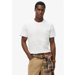 Superdry für Herren. M1012218A Workwear T-Shirt in lockerer Passform mit Prägung Weiß (S), Lässig, Baumwolle, Kurzarm