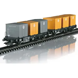 Märklin 46661 H0 Behälter-Transportwagen Laabs, DB, Ep. IV