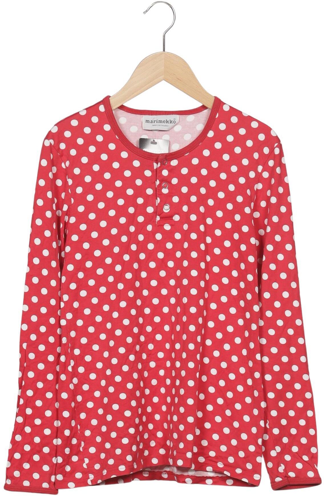 Marimekko Damen Langarmshirt, Rot, Gr. M, Baumwolle - Second Hand
