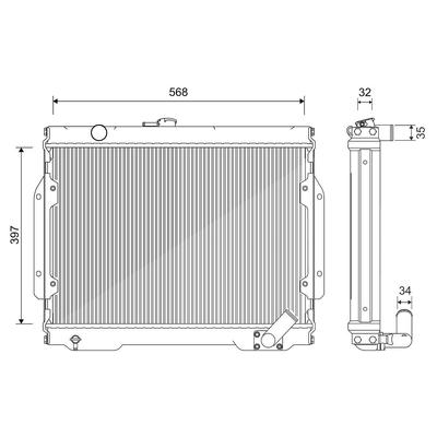 Valeo Kühler, Motorkühlung [Hersteller-Nr. 701262] für Mitsubishi