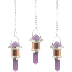 The Violet Engine- Combo Piece Copper Pendulum -  Amethyst