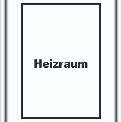 HB-Druck Heizraum Schild mit Text Heizung Wärme hochkant A5 (148x210mm)