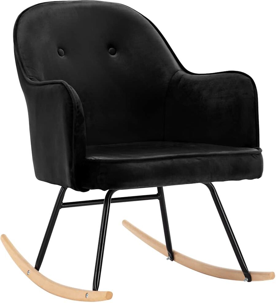 vidaXL Chaise à bascule Noir Velours