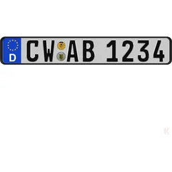 Klemos Wunsch Kennzeichen 1x6