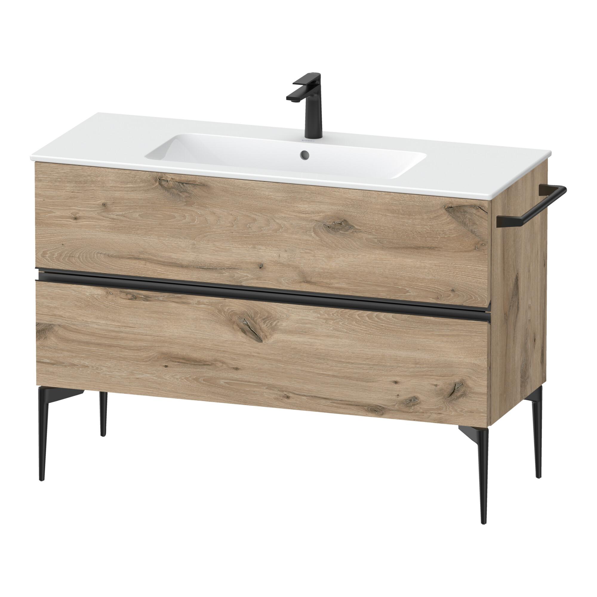 Duravit Waschtischunterschrank boden Sivida 121x59,1x47,7cm, 2 Schub., E Marm, G sw (SV46460BD550000)