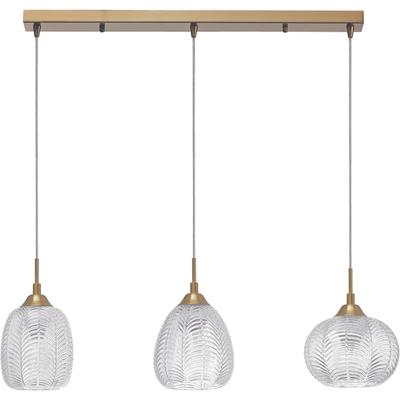 NOVA LUCE Hängeleuchten "VARIO", gold (goldfarben), 3, Ø 18cm H: 120cm, 1 Stk., Leuchten, Ohne Beleuchtung