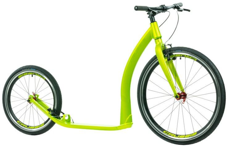 26/20 Tretroller 26Zoll vorne 20Zoll hinten Scooter Cityroller Crussis 2025 Modell ONE Cobra 4.2-5 Rahmen Allu 6061 Neon Grün/Matt Hochwertig