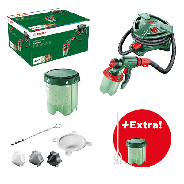 Bosch PFS 5000 E + Rührstab + Farbbehälter 0603207202