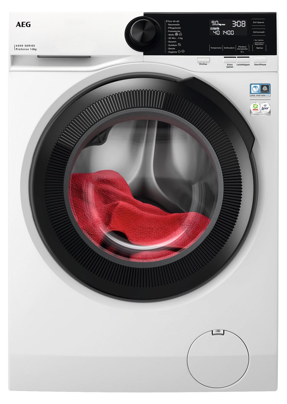 AEG Series 6000 LR6A65480, Frontlader, 8 kg, B, 74 dB, 1400 RPM, A