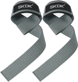 Perfect Picks Market Adjustable Weightlifting Wrist Straps Non Slip Grip Support For Strength Training & Gym Lifting jzst gray