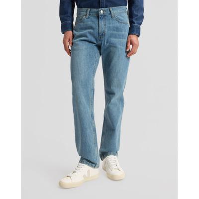 Straight-Jeans LEE "Legendary", Herren, Gr. 33, Länge 30, denim blau, Denim/Jeans, Obermaterial: 100% Baumwolle, normal lang, Jeans Straight-Jeans, Straight fit