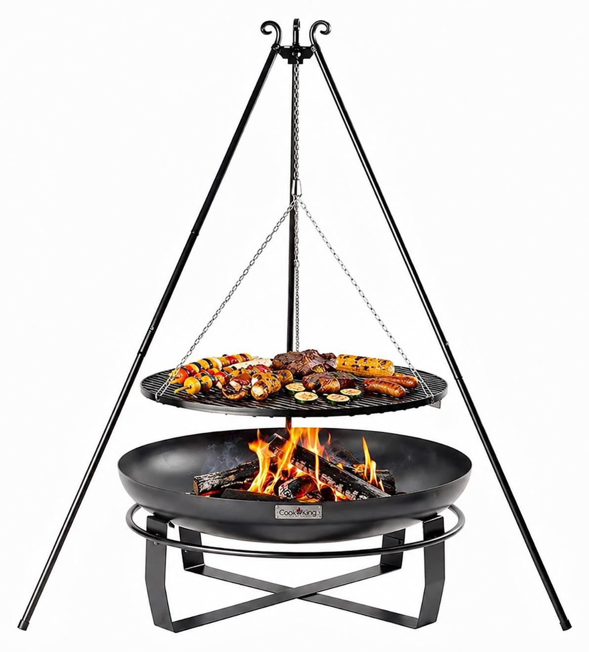 CookKing Schwenkgrill Set Viking 2 inclusief vuurschaal, driepoot en grillrooster