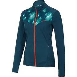 ZIENER Damen Funktionsjacke NARIT lady (jacket active), Größe 46 in methyl blue.orange flame methyl blue.orange flame