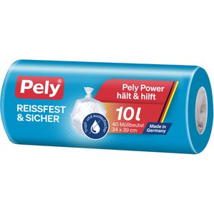 Pely Müllbeutel 54030206, 10 Liter, transparent, 40 Stück