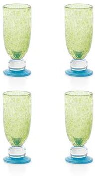Zodax Antibes Bubble Mimosa & Bellini Stemware Glasses, Set of 4