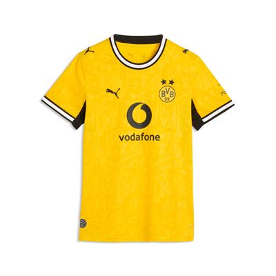 Fußballtrikot PUMA "BVB HOME JERSEY REPLICA W", Damen, Gr. S, gelb (faster gelb, puma schwarz), Web, Obermaterial: 100% Polyester, bedruckt, regular fit normal, Rundhals, Trikots Fußballtrikot, mit DryCELL Technologie, atmungsaktiv, mit...