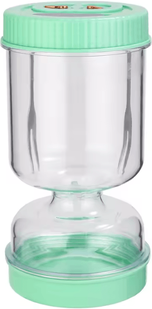 Inspire Curations Glass Hourglass Pickle Jar With Strainer Airtight Glass Pickle Jar For Olives, Pickles & Food Storage light Green