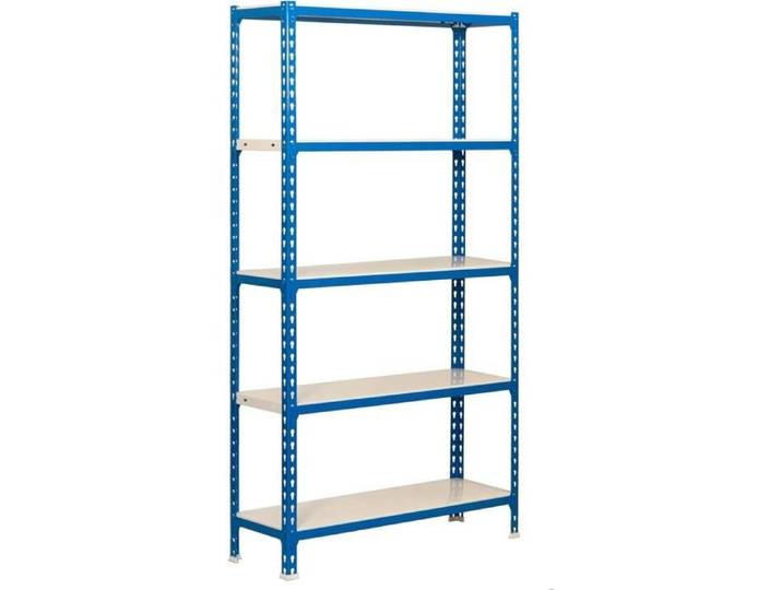 Étagère Métallique - SIMON RACK - 5 Niveaux - Capacité 180 kg - Montage Facile - BleuBlanc