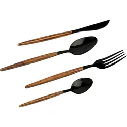 KARE DESIGN Besteck Paris 16tlg. Edelstahl Schwarz