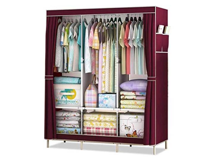 SDGBCXD Tragbarer Kleiderschrank, Lagerschrank, Standschrank, Stoffschrank, tragbarer Kleiderschrank