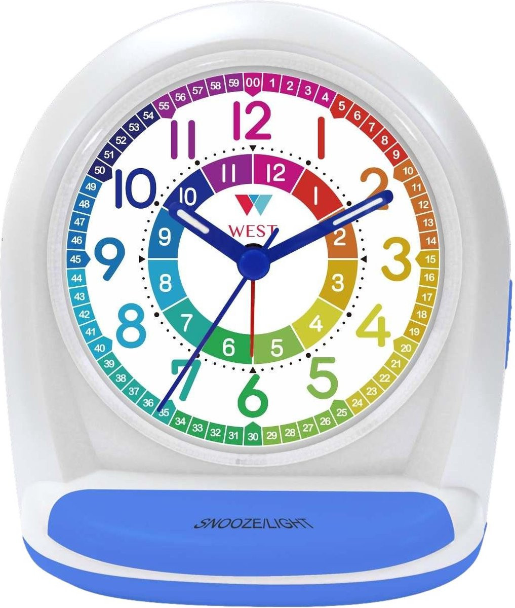 West Watches Kinderwekker Analoge Alarmklok Blauw – Leer Klokkijken