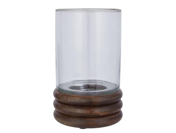 BUTLERS Windlicht ø16 x H26 cm Glas Holz - Supper Club -