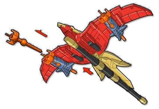Playmates Power Rangers Pink Ranger Firebird Thunderzord actiefiguur met Energy Gust feature