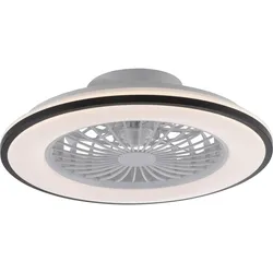 Just Light LED Deckenventilator LENO warmweiss - kaltweiss RGB Fernbedienung, Ventilator, Schwarz, Weiss