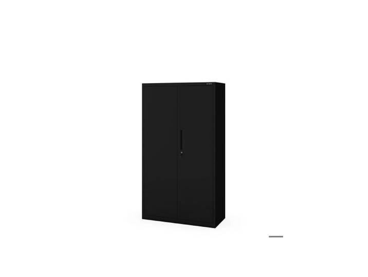 JAN NOWAK Armoire de bureau métallique 160x90x40 cm avec socle MEGAN Noir