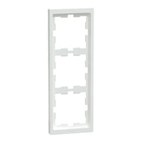 Rahmen dreifach Lotosweiß D-Life MEG4030-6535, Abdeckrahmen, glänzend, Kunststoff weiß (glänzend), Retail