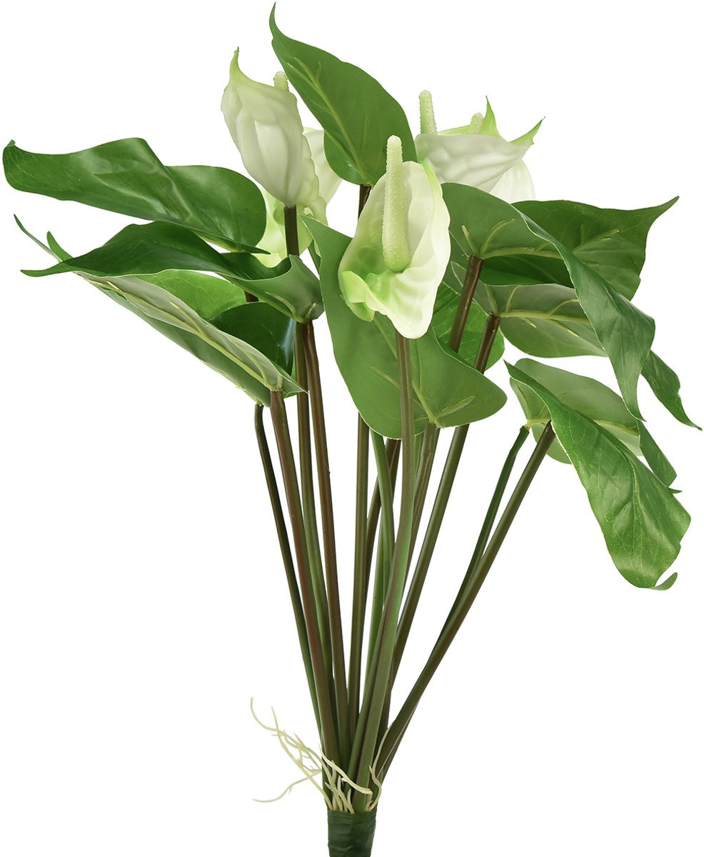 Viana Kunstbloem Flamingobloem Anthurium Wit 36 cm
