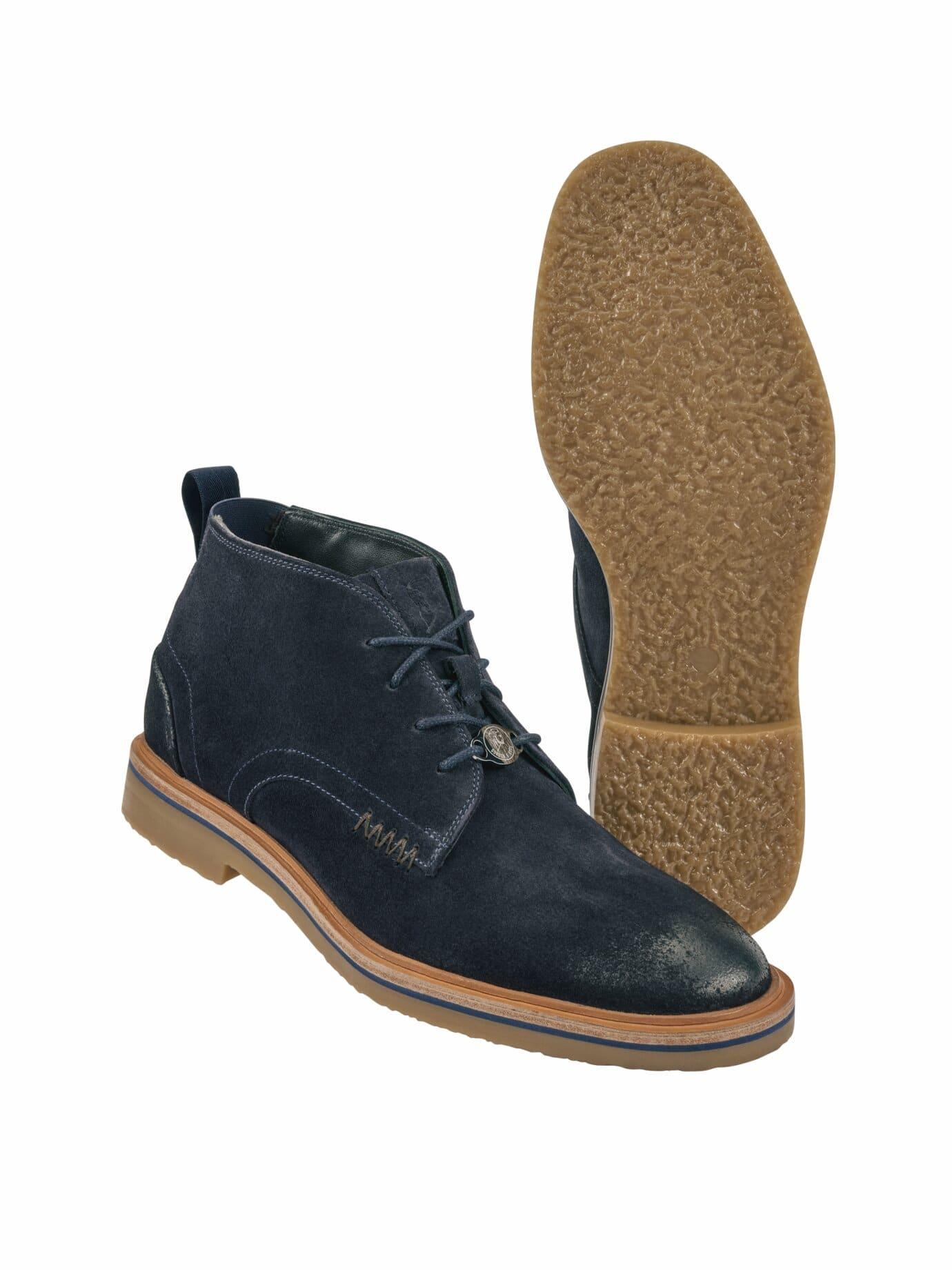 Gordon & Bros Herren Nachtschwärmer-Boot Blau Veloursrindleder