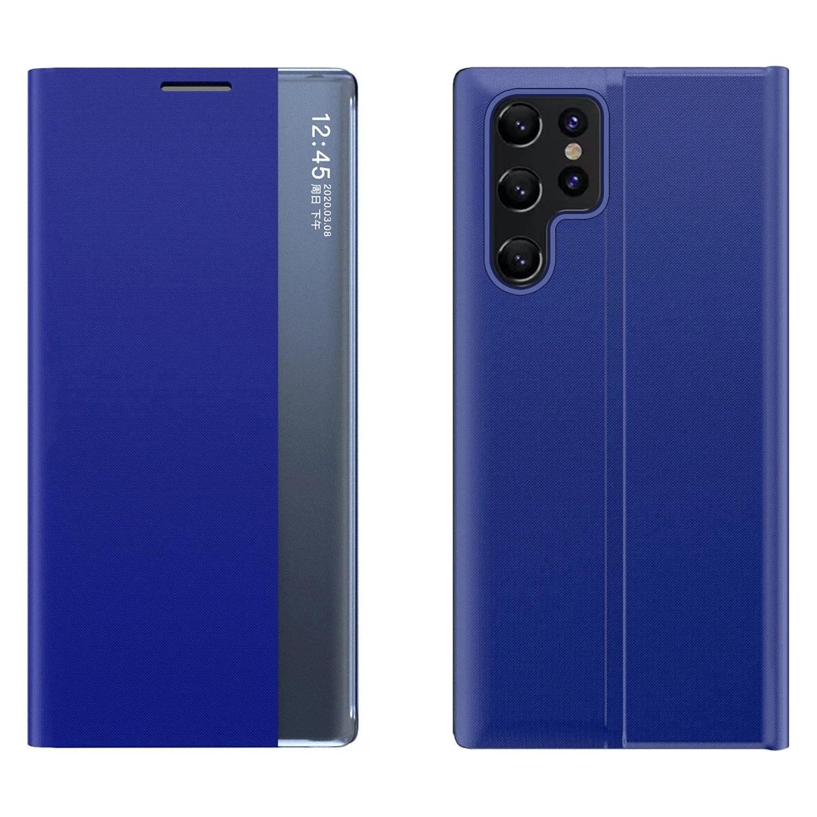Hurtel Neue Sleep Case Hülle für Samsung Galaxy S25 Ultra, Cover mit Klappe und Ständer - Blau (Samsung Galaxy S25 Ultra) (NEW SLEEP CASE SAMSUNG GALAXY S25 ULTRA BLUE)