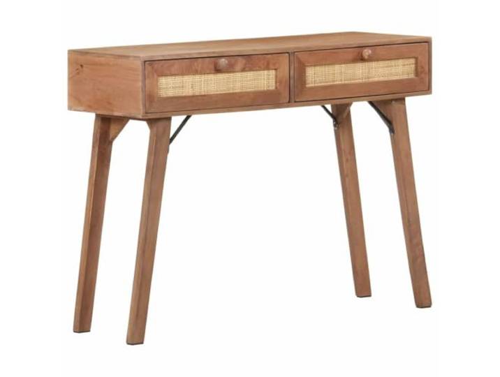 GPWERSDF Konsolentisch 100x35x76 cm Mango Massivholz 2 Schubladen, Flurtisch, Schmal, Stauraum, Rustikales Design