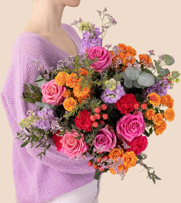 Palette multicolore : bouquet de fleurs coloré - Interflora