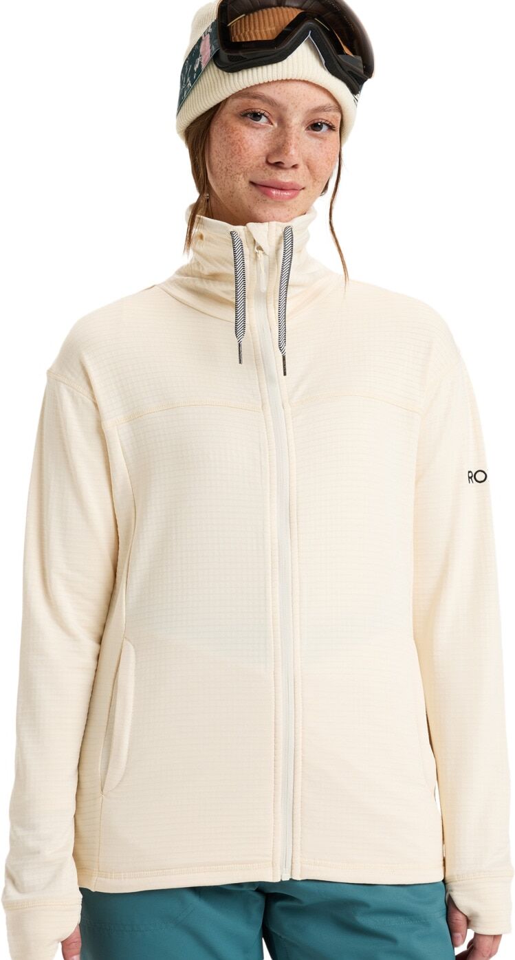 Sweatshirt ROXY "Vertere", Damen, Gr. S, beige (buttercream), Obermaterial: 95% Polyester, 5% Elasthan., Sweatshirts Sweatshirt buttercream S