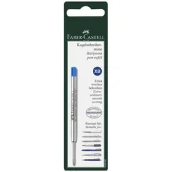 Faber-Castell, Ersatzpatronen + Tintenfass, Kugelschreibermine (Blau, 0.60 mm, 1 Stk.)