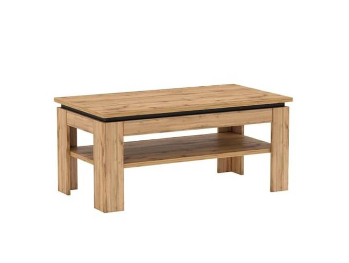 Casa Vital Couchtisch MARIDA, 120x60x44,5 cm, Spanplatte, Eichenholz-Dekor, 1 Ablagefläche, Wohnzimmermöbel, Kleiner Wohnzimmertisch für Zeitschriften, Bücher und Deko