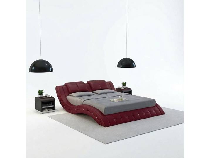 Xlmoebel, Wasserbett Wasserbett Hotel Doppelbett USB Lederbett Polsterbett Neu, (1-tlg), Made in Europa