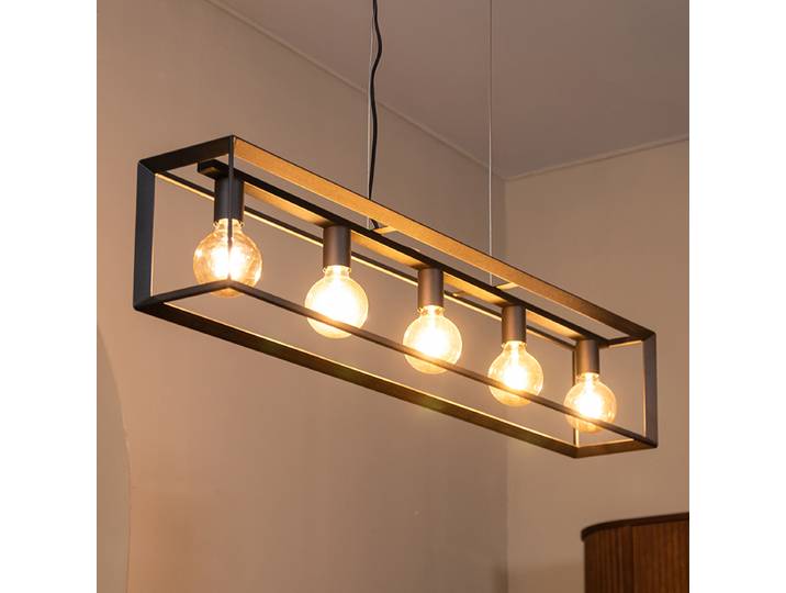 LABEL51 Hanglamp Tetto - Zwart - Metaal - Hanglamp